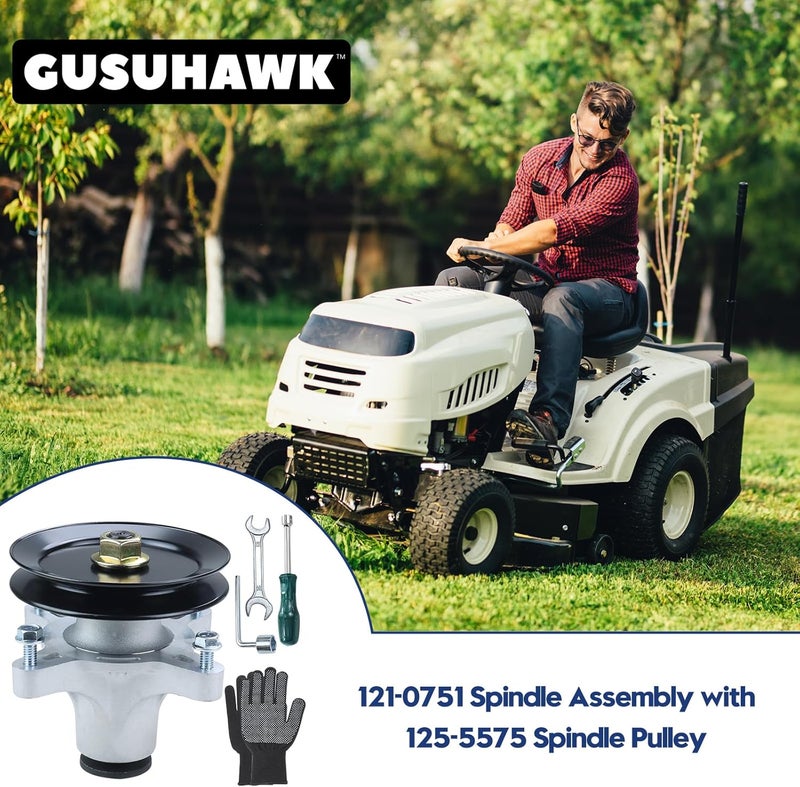 GUSUHAWK 139-3214 Spindle Assembly with 125-5575 Pulley Replaces Toro 139-3214 Spindle Toro 121-0751 Spindle Assembly, Toro 117-7267 Spindle, Toro 117-7439 for Toro SS5000, SS5060 Lawn Mowers - Image 2